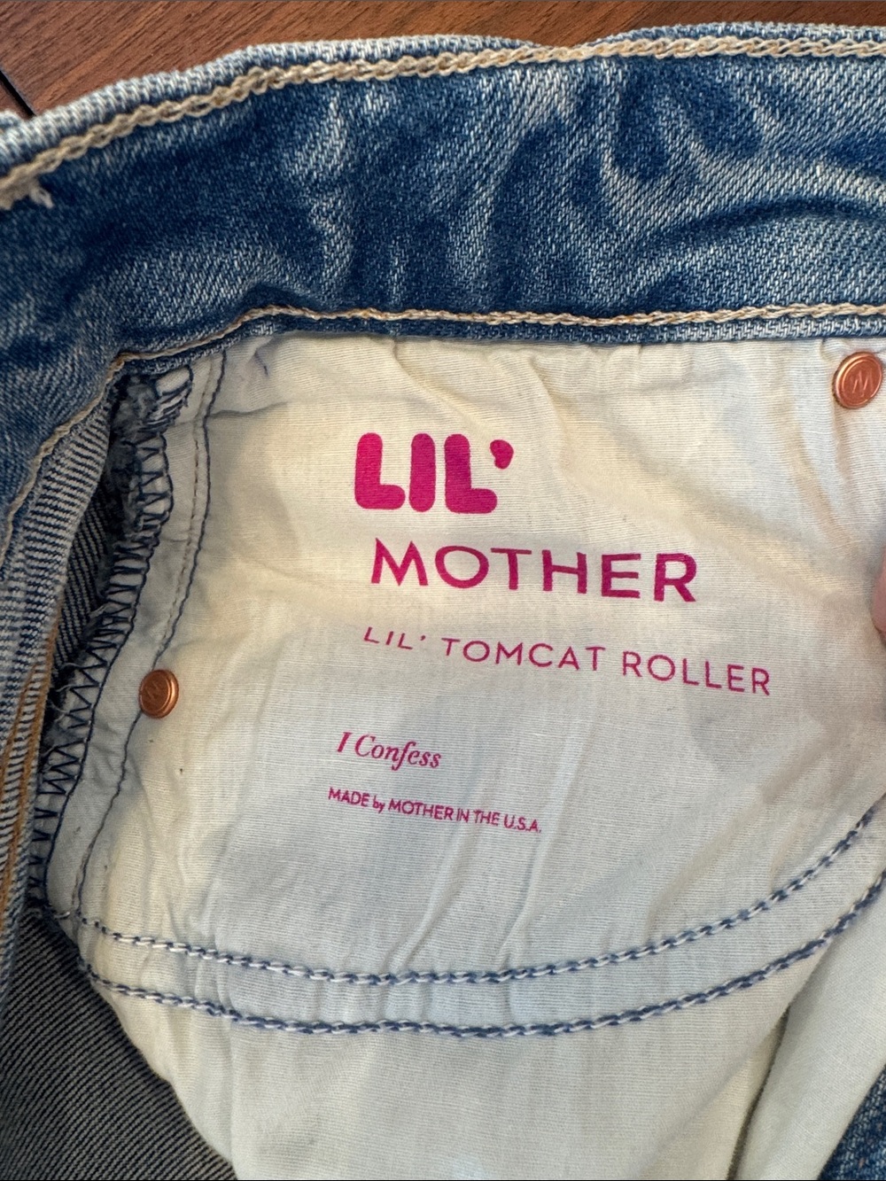NWOT Mother Denim The Tomcat Roller Jean 26 Petite Lil I Confess Jeans Wide Leg - Picture 13 of 13